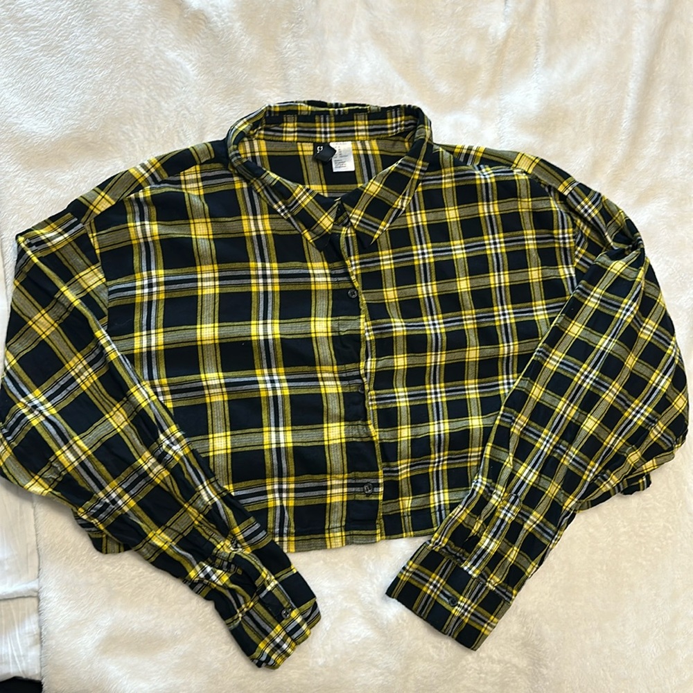 Divided H&M Women’s Cropped Top Flannel